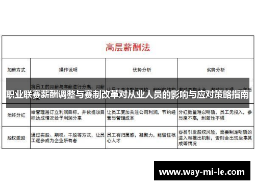 职业联赛薪酬调整与赛制改革对从业人员的影响与应对策略指南