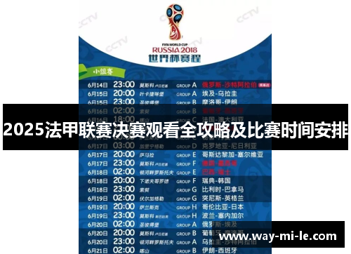 2025法甲联赛决赛观看全攻略及比赛时间安排