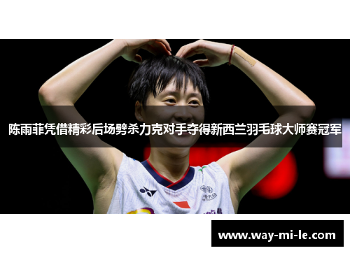 陈雨菲凭借精彩后场劈杀力克对手夺得新西兰羽毛球大师赛冠军